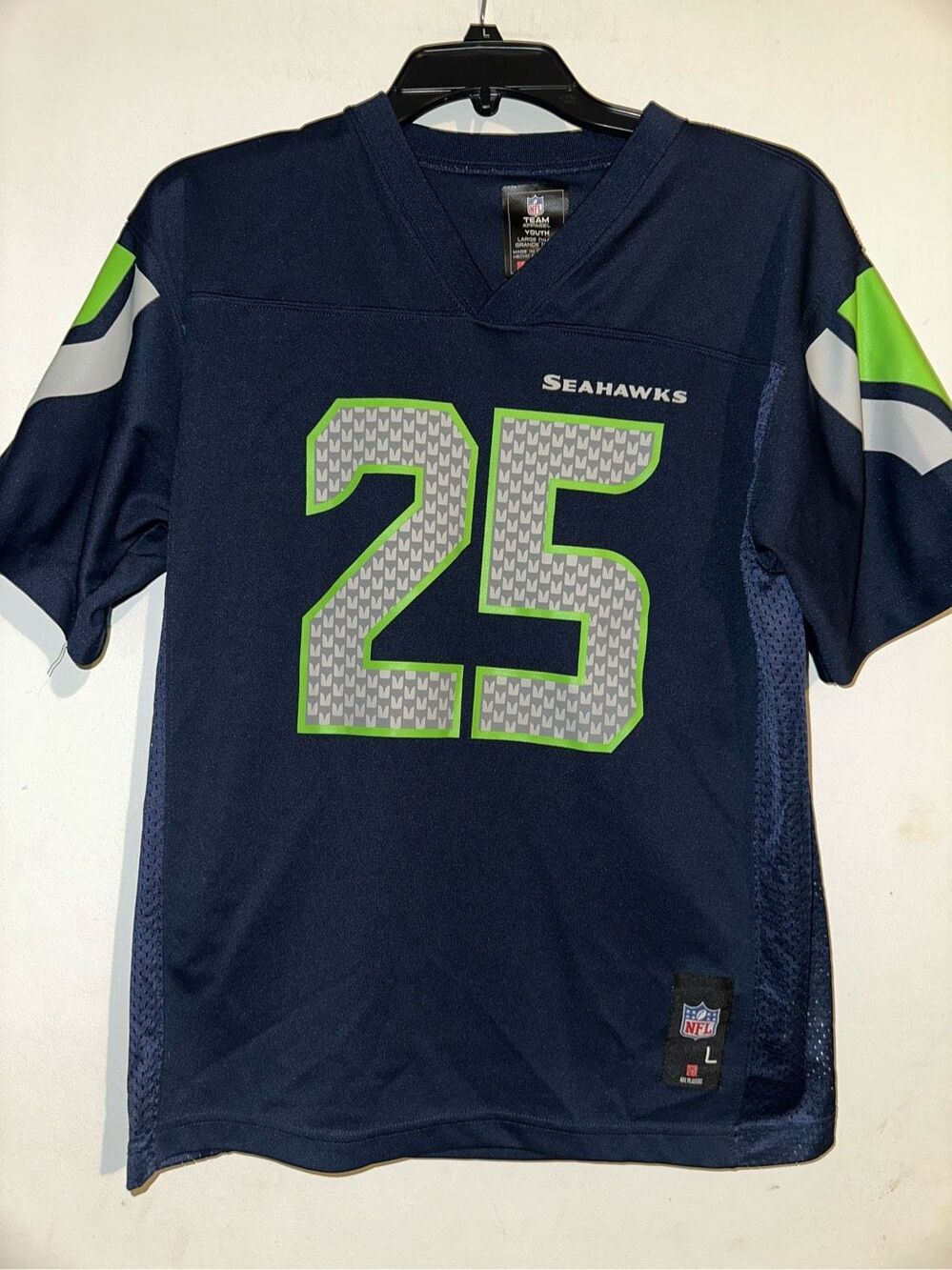 Richard Sherman #25 Seattle Seahawks NFL NIKE Home Blue Game Jersey Youth Large